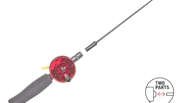 Вудка зимова розбірна з котушкою LJ LDR (стекл.) Ø50мм, 36см