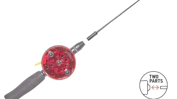 Вудка зимова розбірна з котушкою LJ LDR (стекл.) Ø75мм, 40см