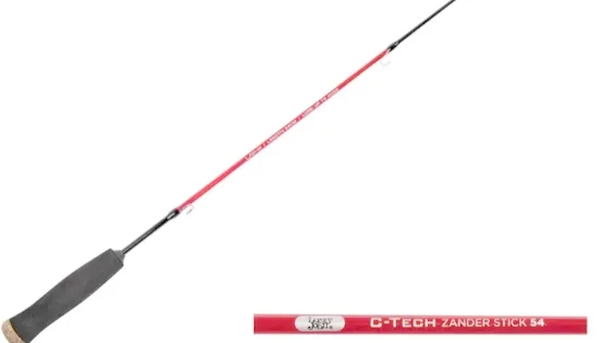 Вудка зимова цілісна Lucky John C-TECH ZANDER STICK (графіт,мотовило,до 40г) 54см