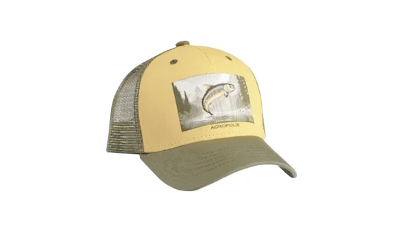 Кепка Acropolis "Форель" для риболовлі та активного відпочинку ОШМ-20 (Жовта з хакі). Розмір M