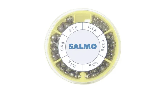 Грузило розрізне (набір) Salmo ДРОБИНКА ST 70г (0,2/0,25/0,3/0,4/0,6/1г)