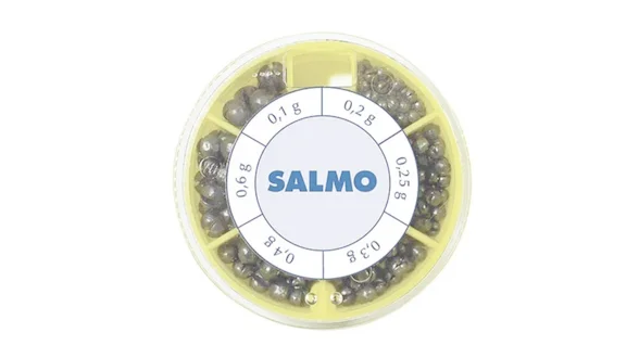 Грузило розрізне (набір) Salmo ДРОБИНКА ST 70г (0,2/0,25/0,3/0,4/0,6/1г)