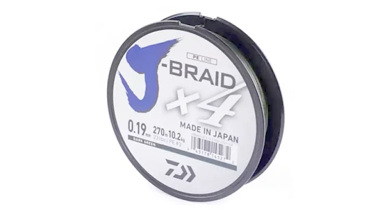 Шнур Daiwa J-Braid X4E 270m Dark Green 10.2kg 0,19mm