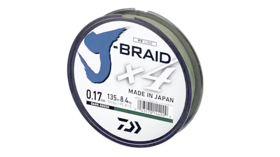 Шнур Daiwa J-Braid X4E 270m Dark Green 8.4kg 0.17mm