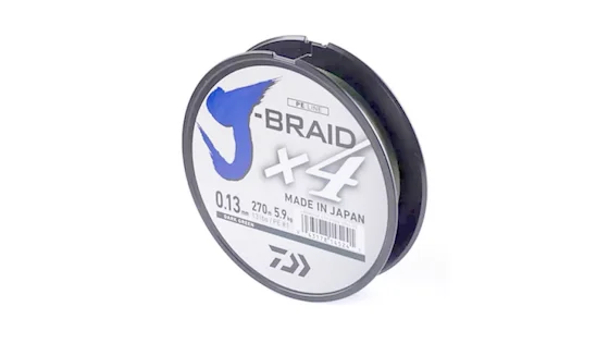 Шнур Daiwa J-Braid X4E 270m Dark Green 5.9kg 0.13mm 