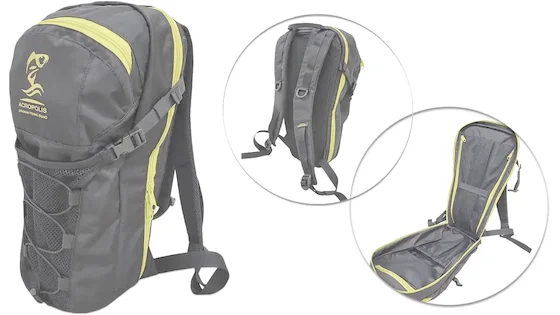 РДС-2 чорний Рюкзак для риболовлі, рибальський рюкзак на 2 плечові лямки для ловлі хижої риби