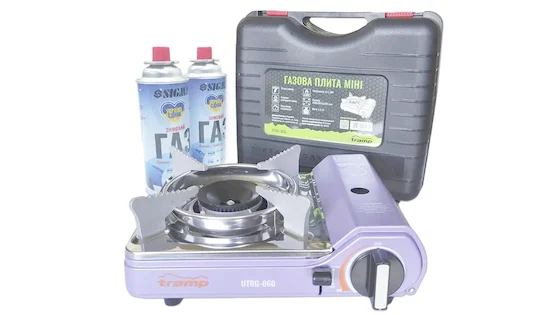 ЧГП-1т Туристичний похідний набір для пікніка (сумка з газовою плитою міні, 2-ма газовими картриджами та вітрозахисним екраном)