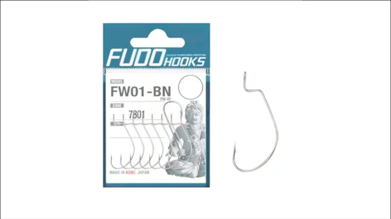 Офсетний гачок Fudo Worm FW-01 Black 2 (9 шт.)