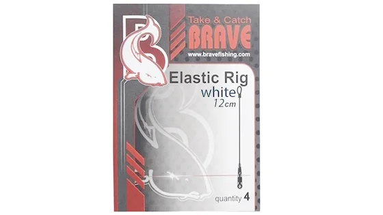 Фідергам - поводок Elastic Rig White 12 см, BERW12, 4шт в уп.