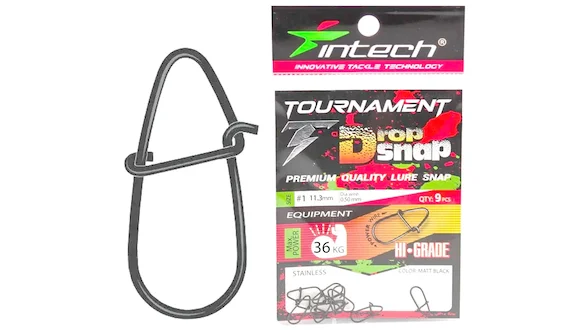 Застібка Intech Tournament Drop Snap Matt black 9 шт (#1)