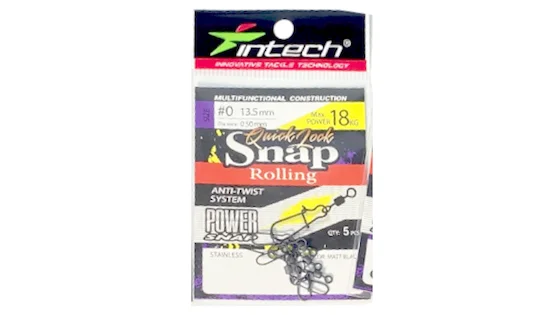 Застібка з вертлюгом Intech Quick lock Snap Rolling Matt black 5 шт (#0)