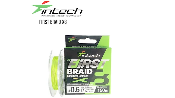 Шнур плетений Intech First Braid X8 Green 150m / 1.2 (22lb/9.99kg)