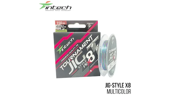 Шнур плетений Intech Tournament Jig Style PE X8 Multicolor 150m / 0.6 (9.2lb/4.2kg)