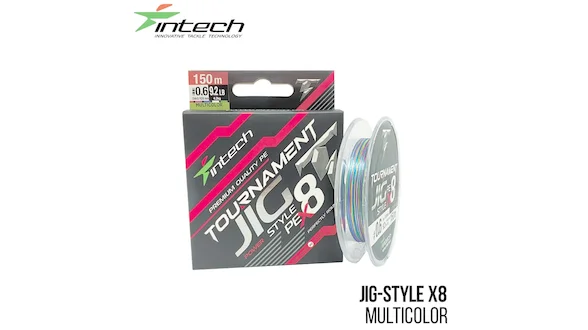 Шнур плетений Intech Tournament Jig Style PE X8 Multicolor 150m / 0.8 (12.1lb/5.5kg) Шнур плетений Intech Tournament Jig Style PE X8 Multicolor 150m / 0.8 (12.1lb/5.5kg)