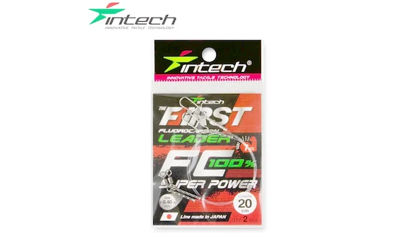 Повідець флюорокарбоновий Intech FC First Leader 20 cm 2 шт (0.55mm/10,00kg)
