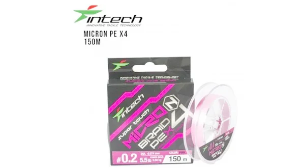 Шнур плетений Intech MicroN PE X4 150m / 0.4 (10lb/4.54kg)