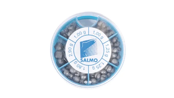Грузило розрізне (набір) Salmo ДРОБИНКА KP 120г (2х1,0/2х1,25/1х1,80/1x2,90г)