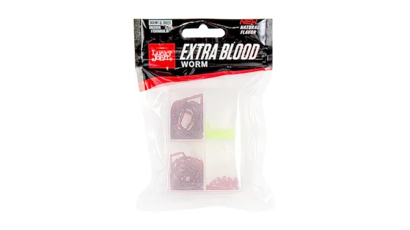 Мотиль силіконовий Lucky John Extra Blood Worm (MIX2) - 200