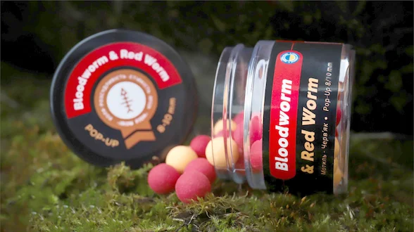 Pop-Up "Bloodworm & Red Worm" 8-10 мм, ТМ "IRON FISH"