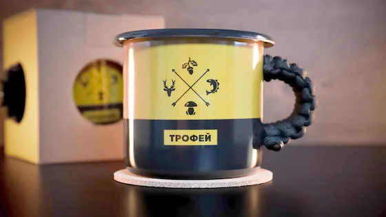 Запечена емальована чашка "ТРОФЕЙ"