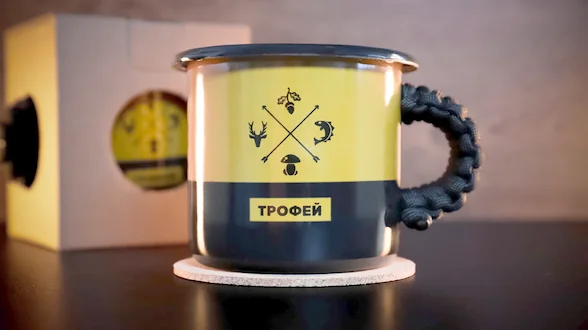 Запечена емальована чашка "ТРОФЕЙ"