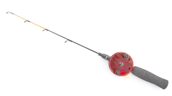  Вудка зимова розбірна з котушкою  LJ LDR (скло) 65 мм, 50 см