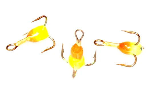 Трійники з краплею для зимової мормишки 12 / RY * 10