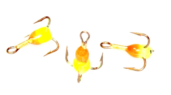 Трійники з краплею для зимової мормишки 12 / RY * 10