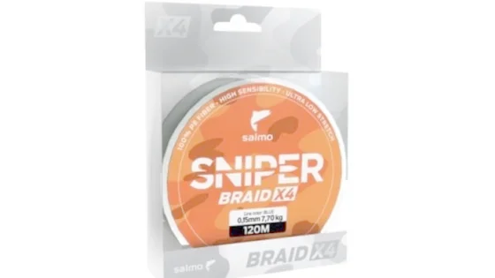 Жилка плетена Salmo SNIPER BRAID X4 ARMY GREEN 120/0,232 (інд.уп/ *10)