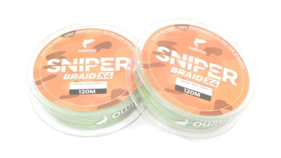 Жилка плетена Salmo SNIPER BRAID X4 ARMY GREEN 091/0,148 (інд.уп/ *5)