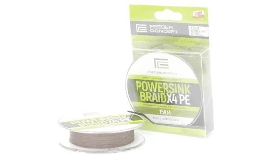 Жилка плетена FEEDER CONCEPT POWERSINK 4X PE DARK BROWN 150/0,113 (інд.уп/ *5)