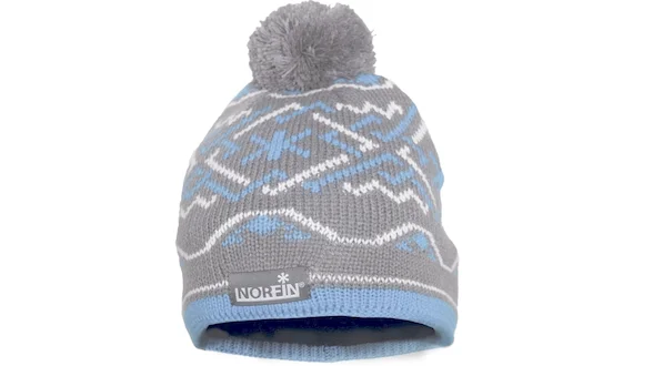 Шапка в'язана жіноч. Norfin Women NORWAY GRAY (підкл.фліс / сіра/100% акрил) р.M