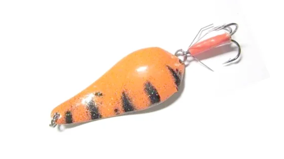 Блешня "Стрекоза" (вібратор) ( колір - оранж-чорні смужки)  14 г. ( 1  трійник )  TRITON