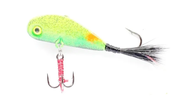 Блешня "бокоплав" 11 гр., хвіст-хутро,підвіска трійник Блешня "бокоплав" 11 гр., хвіст-хутро,підвіска трійник